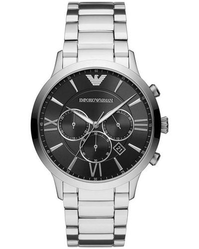Emporio Armani Giovanni Mannen Horloge Zilverkleurig Ar11208 - Grijs