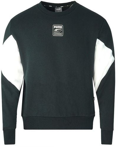 PUMA Rebel Crew Zwart Sweatshirt - Blauw