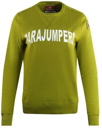 Parajumpers Bianca Large Brand Logo Green Jumper - Groen