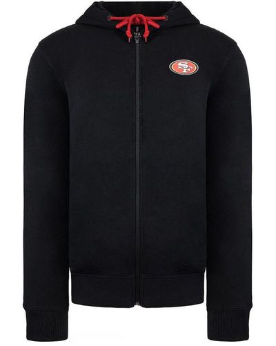 Fanatics Us Sports San Francisco 49Ers Sweatshirt Zip Up Track Top - Black