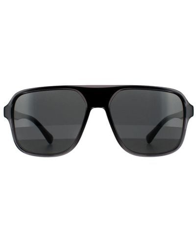 Dolce & Gabbana Square Transparent And Dark Sunglasses - Black