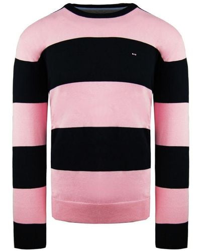 Eden Park Pink/navy Jumper Cotton - Black