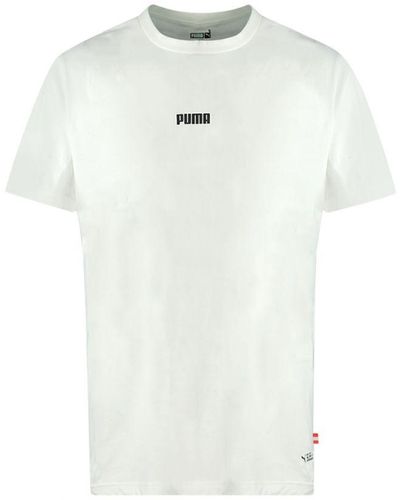 PUMA 91074 Logo Wit T-shirt