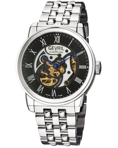Gevril Vanderbilt Dial Stainless Steel Watch - Metallic