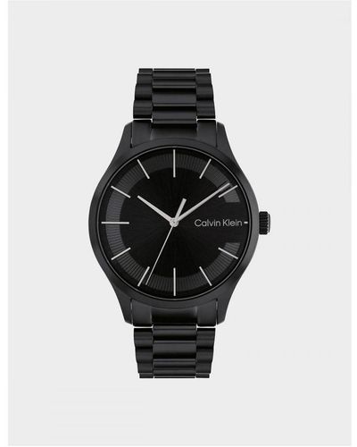 Calvin Klein Accessories Iconic Bracelet Watch In Black - Wit
