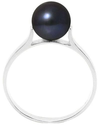 Blue Pearls Pearls 7-8 Mm Freshwater Pearl Ring And 925 - White