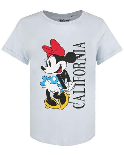Disney California Minnie Mouse T-shirt (hemelsblauw) - Wit