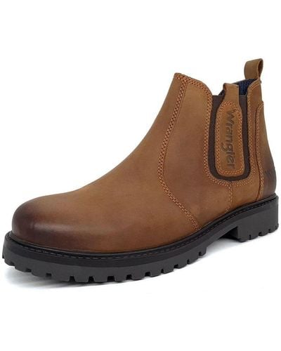 Wrangler Yuma Chelsea Leather Chestnut Brown Boots
