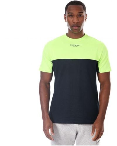DKNY Greenwood Piqué T-shirt Met Kleurvlakken Voor , Marineblauw