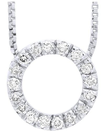 Diadema Circle Halsketting Diamonds 0.080 Cts White Gold - Metallic