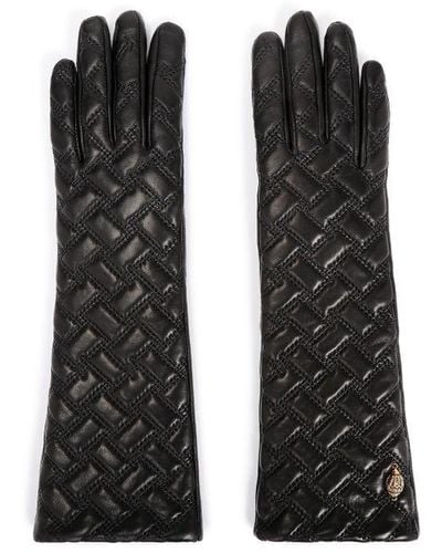 Kurt Geiger Leather Kensington Long Gloves Leather - Black