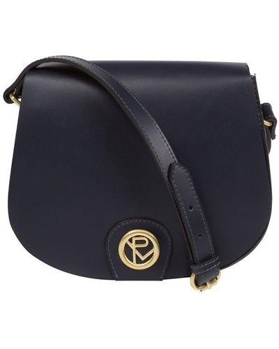 Pure Luxuries 'coniston' Navy Leather Cross Body Bag - Blue