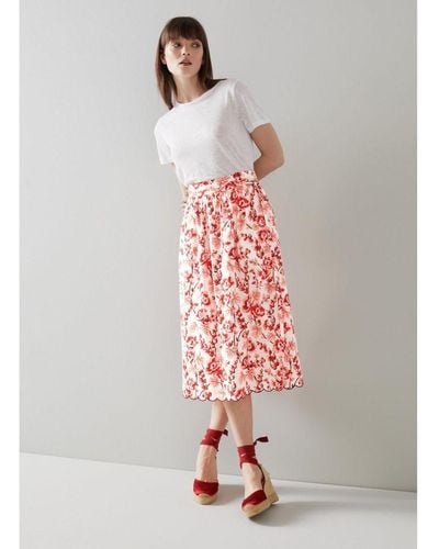 LK Bennett Hodgkin Skirts, Multi - White