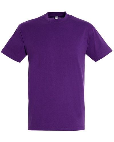 Sol's Regent Short Sleeve T-Shirt (Dark) Cotton - Purple