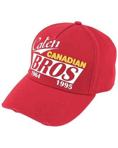 DSquared² Caten Canadese Bros Red Cap - Rood