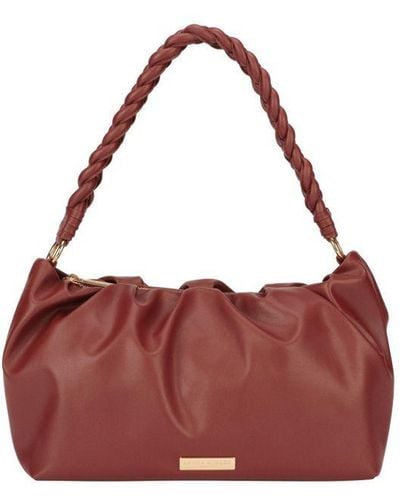 Laura Ashley Shoulder Bag Faux Leather - Red