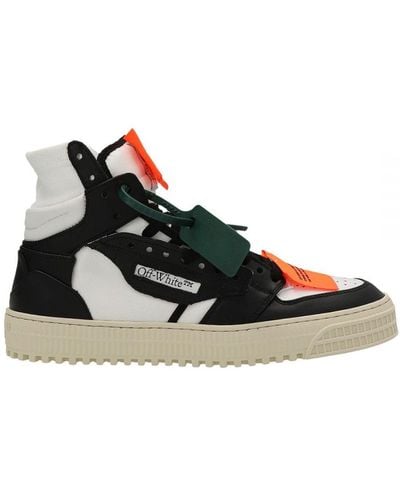 Off-White c/o Virgil Abloh Off- Off Court 3.0 Leather High Tops - Black