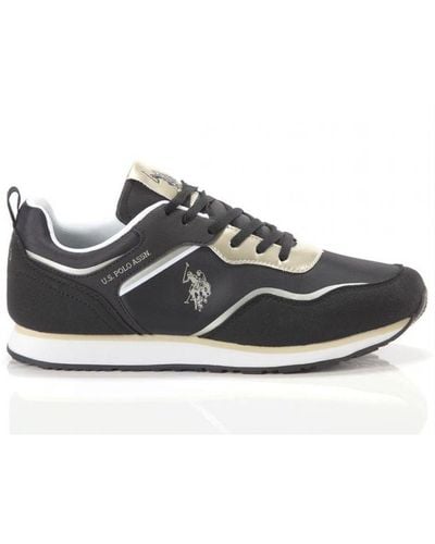 U.S. POLO ASSN. Slip-On Trainers With Sporty Details - Black