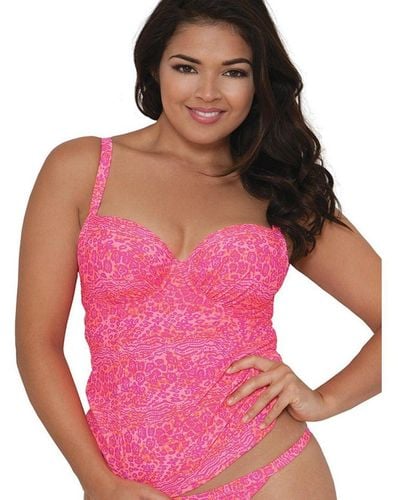 Curvy Kate Cs3916 Daze Underwired Balcony Tankini Top - Pink