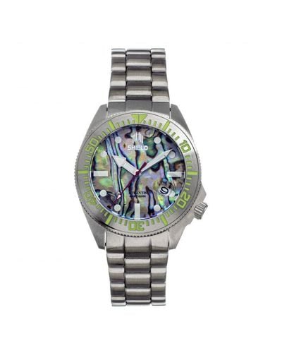 Shield Atlantic Abalone Bracelet Watch W/date - White