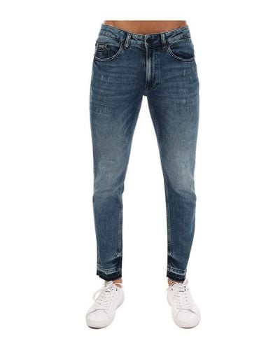 Versace Slimfit Jeans Voor , Denim - Blauw