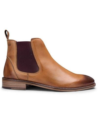 London Brogues Leather Classic Chelsea Boots - Brown