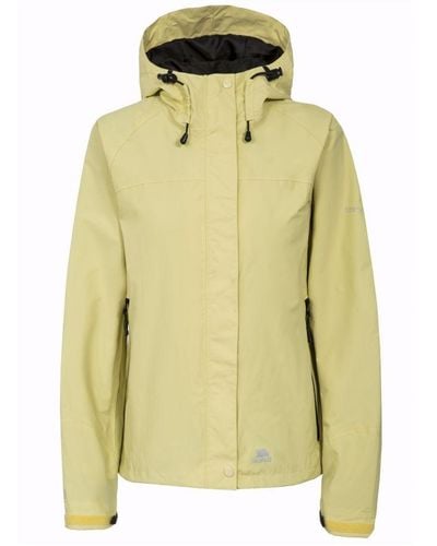 Trespass Ladies Miyake Hooded Waterproof Jacket - Yellow