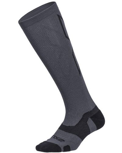 2XU U Vectr L.Cush Full Length Socks Titanium - Blue
