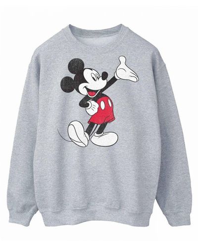 Disney Traditional Wave Mickey Mouse Sweatshirt (Sports) - Grey