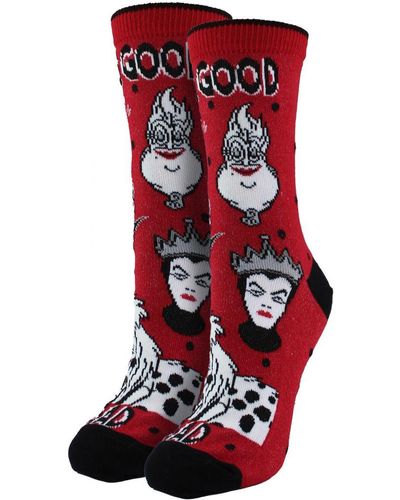 Disney Villains Socks For - Red