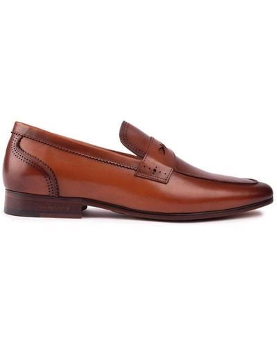 Simon Carter Pike Loafer Shoes - Brown
