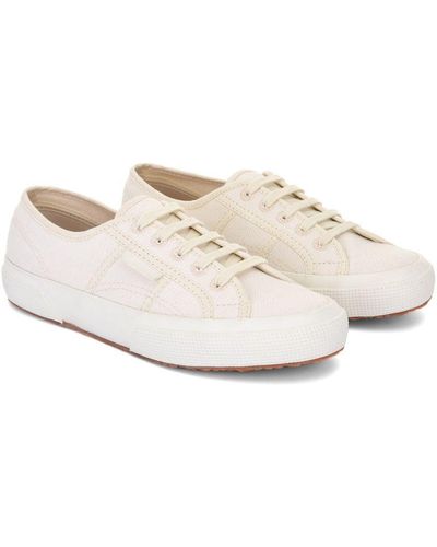 Superga Adult 2750 Organic Canvas Trainers (Weeds) - White