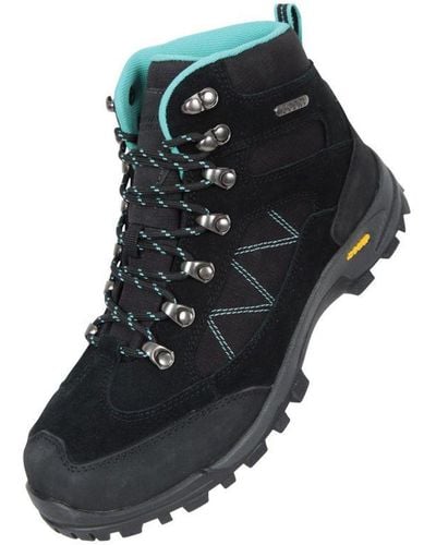Mountain Warehouse Ladies Storm Suede Waterproof Hiking Boots () - Black