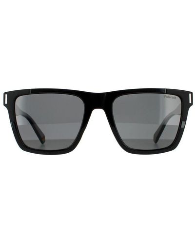 Polaroid Rectangle Polarized Sunglasses - Black