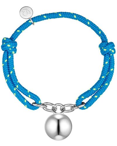 Glanzstücke München Bracelet Stainless Steel Textile (Light) - Blue