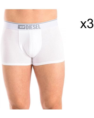 DIESEL Pack-3 Breathable Fabric Boxer With Anatomical Front 00st3v-0gdac Man - White