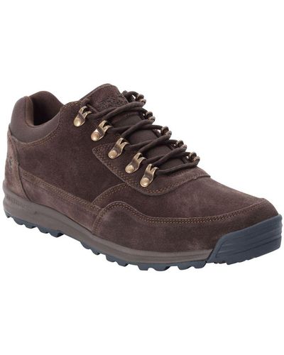 Jack Wolfskin Hikestar Low Lace Up Walking Shoes Rubber - Brown