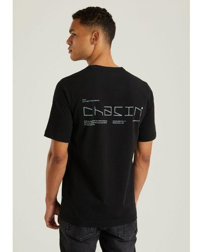 Chasin' Chasin Eenvoudig T-shirt Onyx - Zwart