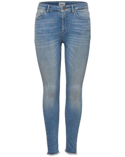 ONLY Skinny Jeans Onlblush Light Blue Denim Regular - Blauw