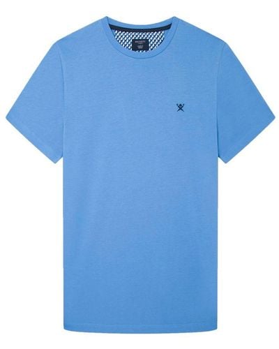 Hackett Swim Trim Logo T Shirt Marina - Blue