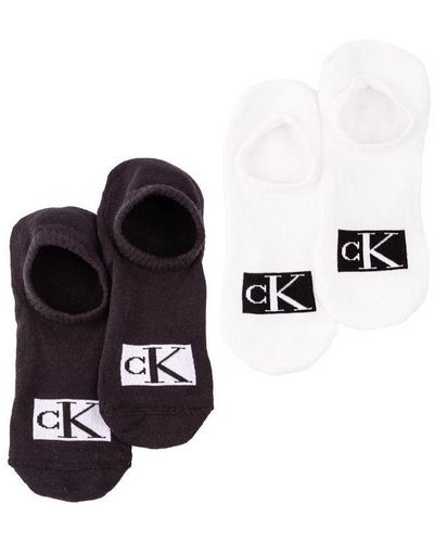 Calvin Klein 2 Pack Footie Sokken - Wit