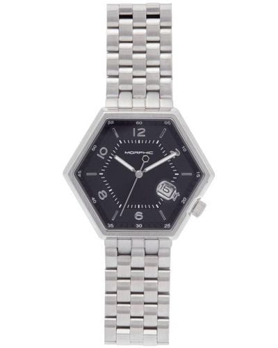 Morphic M96 Series Bracelet Watch W/date Stainless Steel - Metallic