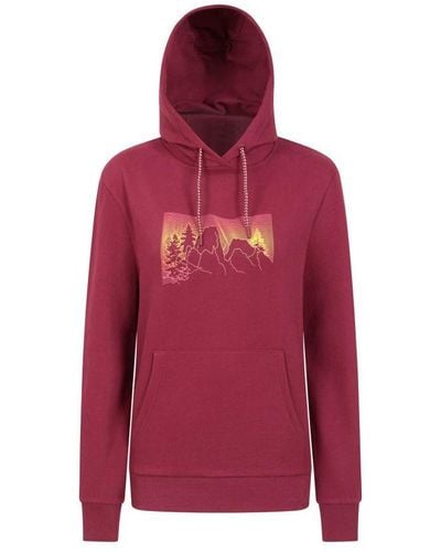 Mountain Warehouse Ladies Ombre Hoodie () - Red