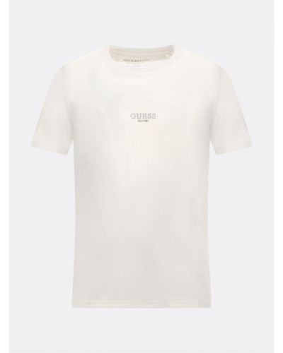 Guess Aidy Crew Neck Short Sleeve T-Shirt - White