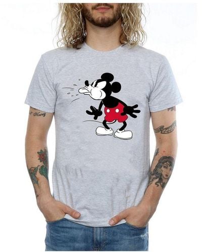Disney Mickey Mouse Tongue T-Shirt (Sports) - Grey