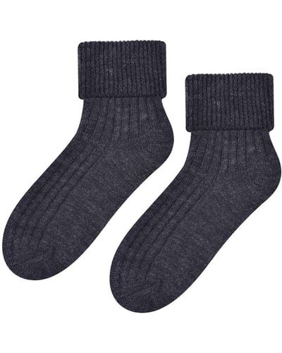 Steve Madden Wool Bed Socks - Blue