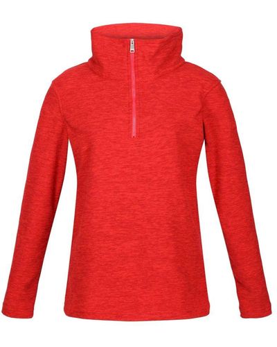 Regatta Ladies Kizmitt Marl Half Zip Fleece Top (Code) - Red