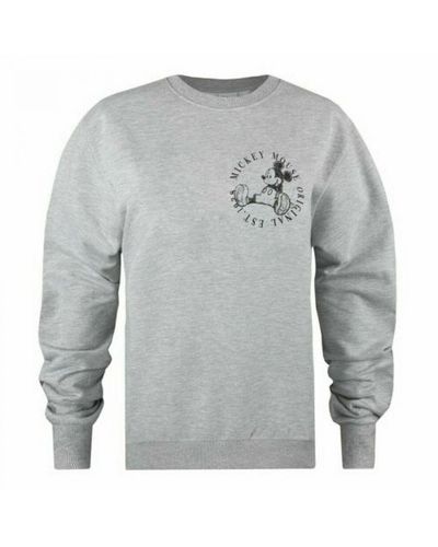 Disney Ladies Original Est. 1928 Mickey Mouse Sweatshirt (Sports) - Grey