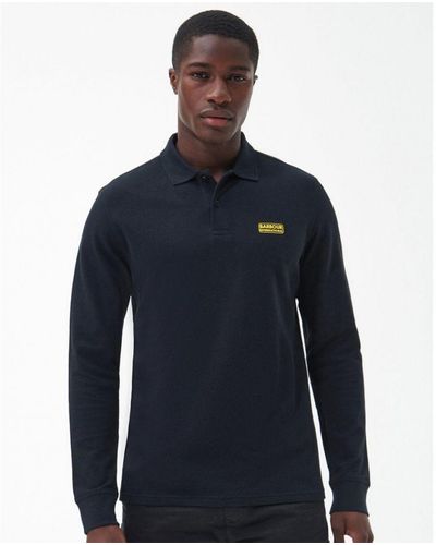 Barbour Essential Long Sleeve Polo - Blue