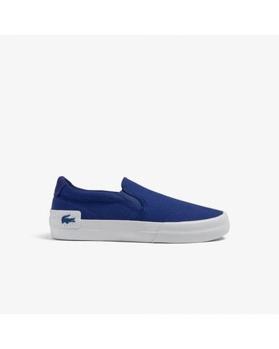 Lacoste Men's L004 Slip On Shoes In Navy-white - Blauw